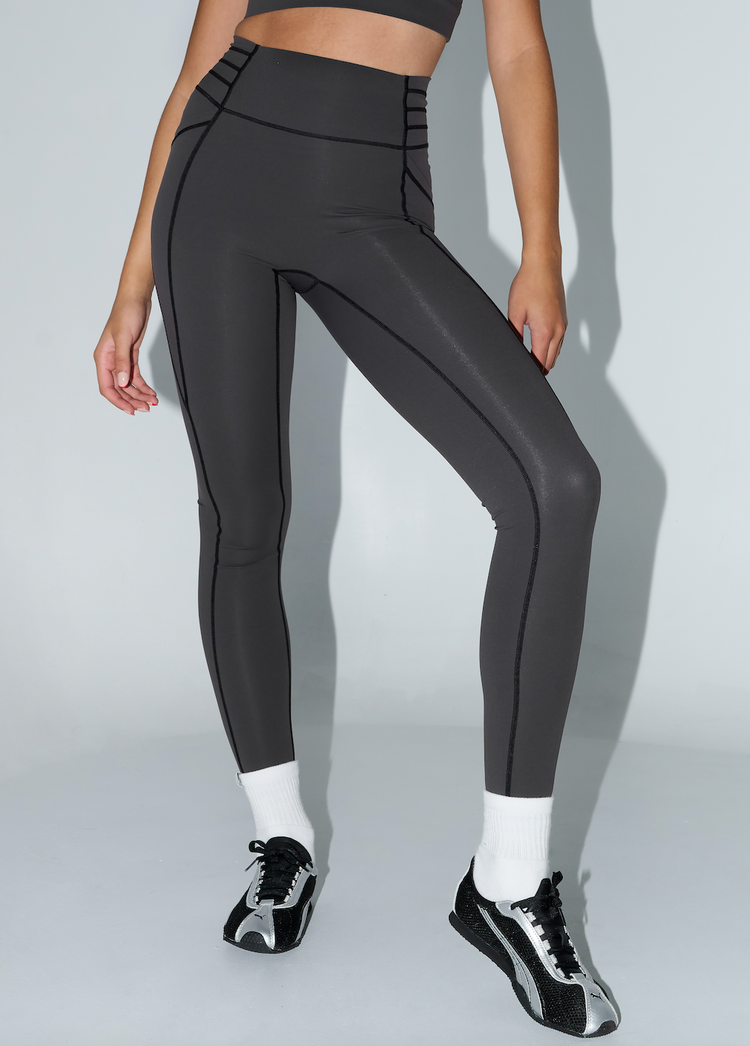 Legging Sculptant Taille Haute Asphalt – Athleisure Premium