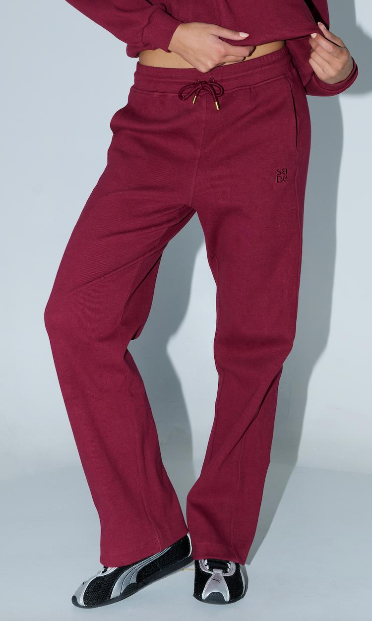 Elsa Sweatpants Berry – Pantalon Athleisure Premium pour Femme