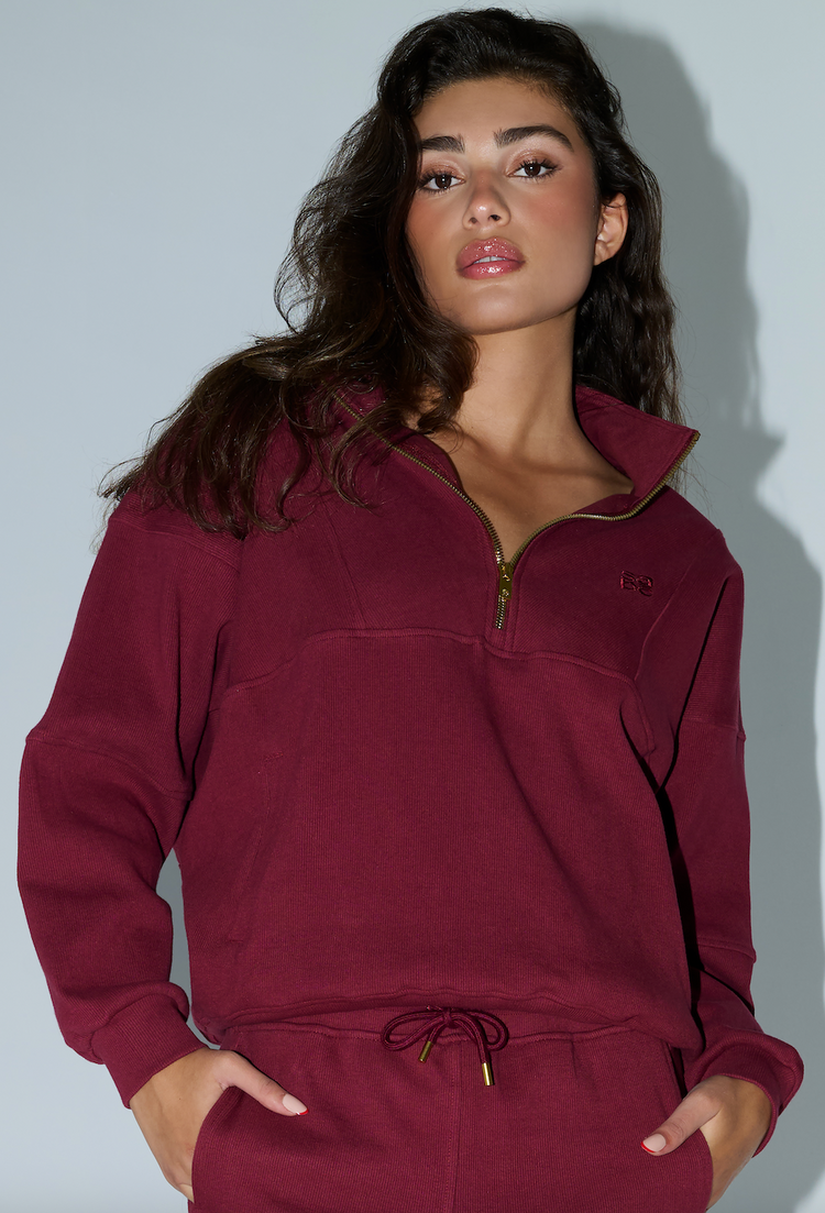 Dévotion Mockneck Berry – Sweat-shirt Premium