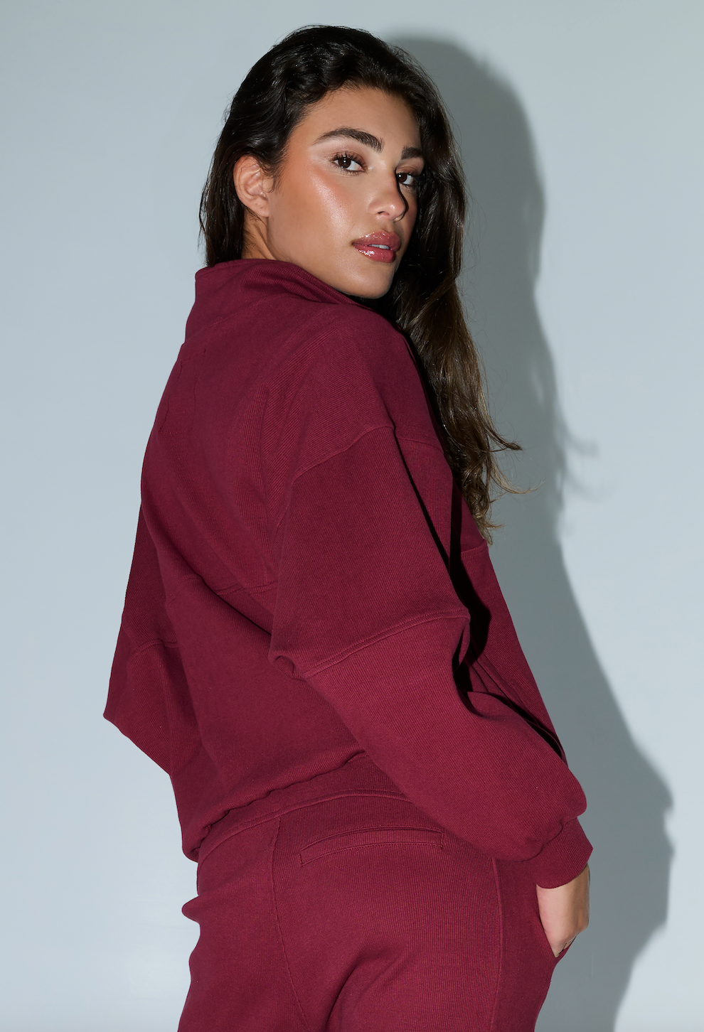 Dévotion Mockneck Berry – Sweat-shirt Premium