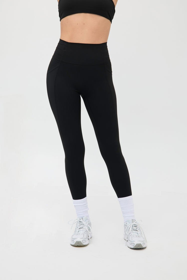 Legging Sculptant Taille Haute Noir – Athleisure Premium